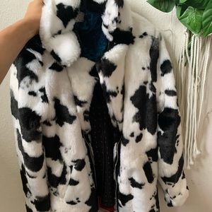 Delias cow print coat